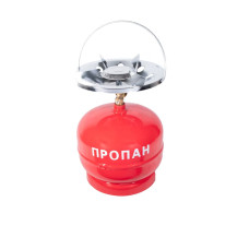 Газовий балон 5л червоний комплект з пальником 21см (1ящ.=4шт.)