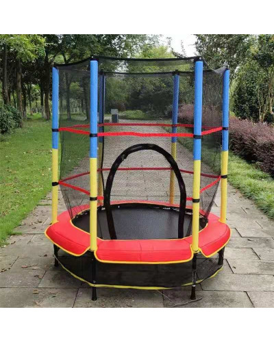 Детский батут JumpFit 140см с сеткой Trampoline-04 (1ящ.=1шт.)