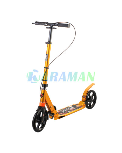Самокат дитячий Urban Scooter колеса 200мм PU з дисковим гальмом Жовтий 10+