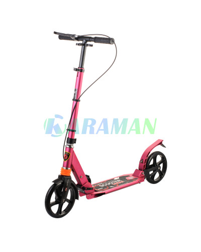 Самокат дитячий Urban Scooter колеса 200мм PU з дисковим гальмом Малиновий 10+