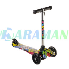 Дитячий самокат Scooter Mini Хіп хоп з регульованою ручкою, колеса PU, що світяться, 1+