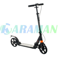 Самокат дитячий Urban Scooter колеса 200мм PU з ручним гальмом Чорний 10+