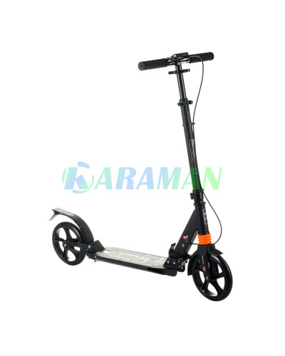 Самокат дитячий Urban Scooter колеса 200мм PU з ручним гальмом Чорний 10+