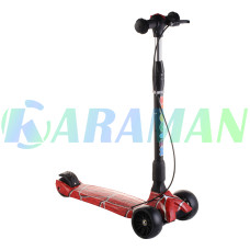 Дитячий самокат  Smart Scooter широкі 130 PU колеса, світяться,ручне гальмо,Павук, від 2-10 років