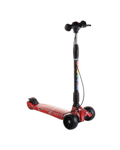 Детский самокат  Smart Scooter,ручной тормоз, со светящимися широкими PU колесами 130мм Паук, от 2-10 лет