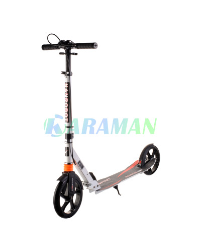 Самокат дитячий Urban Scooter колеса 230мм PU з ручним гальмом Білий10+