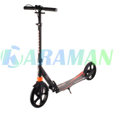 Самокат дитячий Urban Scooter колеса 230мм PU з ручним гальмом Чорний 10+