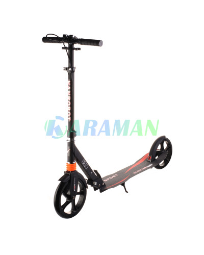 Самокат дитячий Urban Scooter колеса 230мм PU з ручним гальмом Чорний 10+