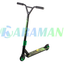 Самокат для трюків Scooter, колеса 100 мм PU алюміній 6+ Зелений