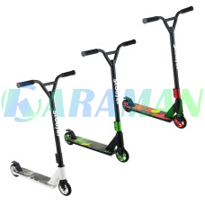 Трюковой самокат Scooter,колеса 110 мм PU алюминий 6+ Зеленый