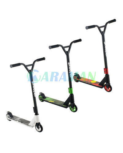Трюковой самокат Scooter,колеса 110 мм PU алюминий 6+ Зеленый