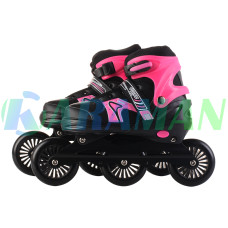 Ролики скоростные Speed Power,колеса 100мм PU (39-42) Малиновые