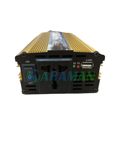 Преобразователь напряжения Power 1500 Вт 12v 220v инвертор 1500w 12в 220в DC to AC
