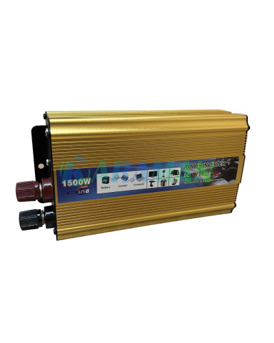 Преобразователь напряжения Power 1500 Вт 12v 220v инвертор 1500w 12в 220в DC to AC