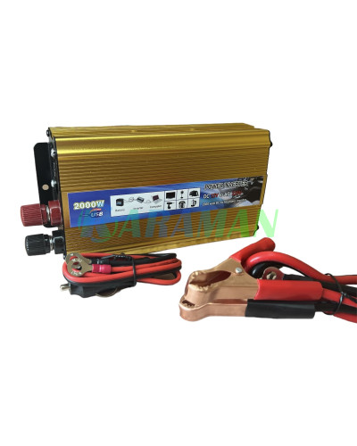 Перетворювач напруги Power 2000 Вт 12v 220v інвертор 2000w 12в 220в DC to AC