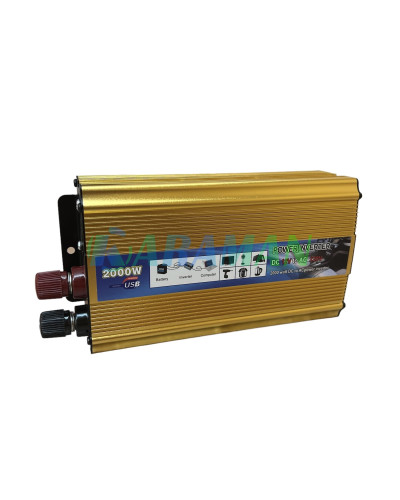 Преобразователь напряжения Power 2000 Вт 12v 220v инвертор 2000w 12в 220в DC to AC