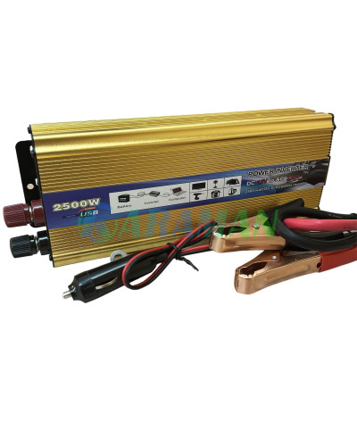 Преобразователь напряжения Power 2500 Вт 12v 220v инвертор 2500w 12в 220в DC to AC
