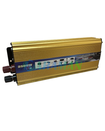 Перетворювач напруги Power 2500 Вт 12v 220v інвертор 2500w 12в 220в DC to AC