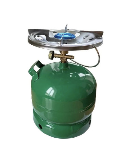 Баллон газовый 5 литров Green Зеленый комплект с горелкой (1ящ.=4шт.)