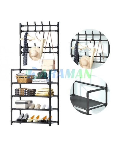 Універсальна вішалка для одягу New simple floor clothes rack 5 полиць 60*29.5*172см MA505 (1ящ.=16шт.)