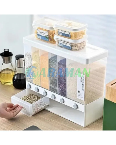 Органайзер настінний для приправ, круп Multifunctional household rice bucket