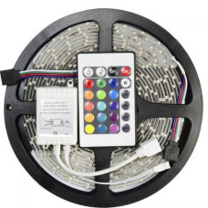Светодиодная Лента LED 5 м SMD 3528 RGB с пультом и блоком питания гирлянда (1ящ.=100шт.)