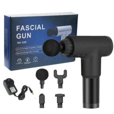 Аккумуляторный массажер для тела Fascial Gun KH-320 , 4 насадки 6 режимов MA245 (1ящ.=16шт.)