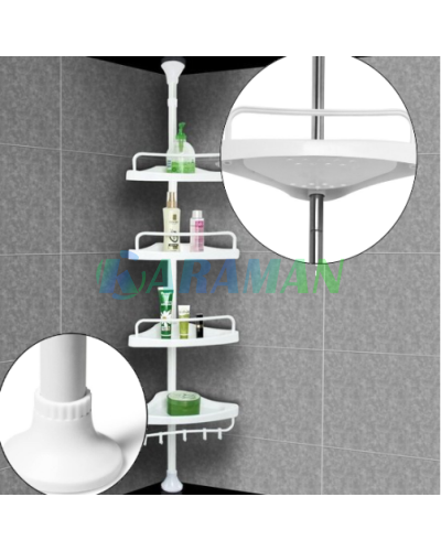 Кутова полиця для ванної кімнати Multi Corner Shelf, металева MA224 (1ящ.=12шт.)