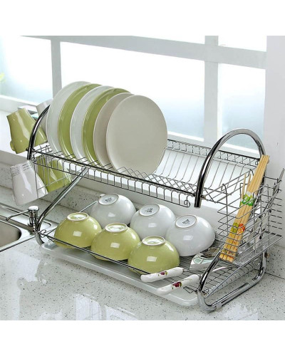 Стійка для зберігання посуду в ергономічному дизайні kitchen storage rack (1ящ.=14шт.)