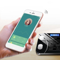 Напольные умные фитнес весы до 180кг, с Bluetooth, A-8003, Черный (1ящ. = 20шт.)