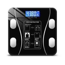 Напольные умные фитнес весы до 180кг, с Bluetooth, A-8003, Черный (1ящ. = 20шт.)
