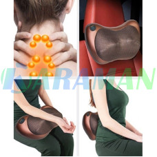 Массажная инфракрасная подушка Massage Pillow / Роликовый массажер для шеи и тела с подогревом (1ящ.=25шт.)