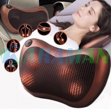 Массажная инфракрасная подушка Massage Pillow / Роликовый массажер для шеи и тела с подогревом (1ящ.=25шт.)