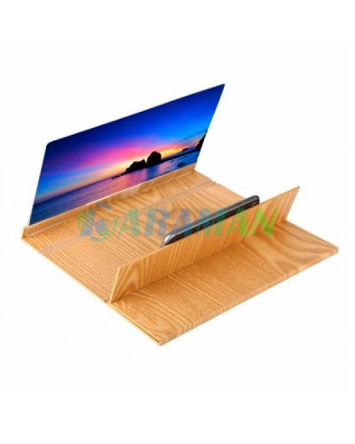 3D-увеличитель экрана телефона Enlarged Screen Magnifier (Светлое дерево) (1ящ. = 50шт.)