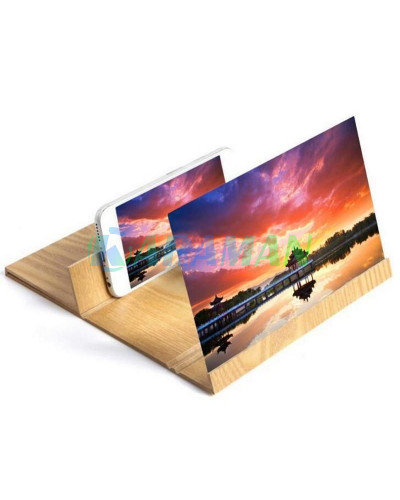 3D-увеличитель экрана телефона Enlarged Screen Magnifier (Светлое дерево) (1ящ. = 50шт.)
