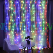 Світлодіодна гірлянда штора 3*2м мультик 240 Led MA131multi (1ящ.=50шт.)