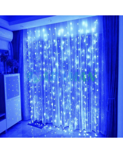 Світлодіодна гірлянда штора 3*2м синій 240 Led MA13100blue (1ящ.=50шт.)