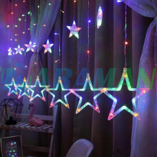 Світлодіодна гірлянда Зірка 2.5м 138LED 12 зірок 8 режимів Мульті
