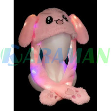 Шапка светящаяся с двигающимися ушами Кролик Pikachu Пикачу