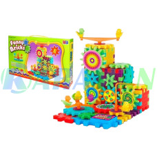 Конструктор Funny Bricks фани брикс на шестерёнках 81 деталь MA169 (1ящ.=48шт.)