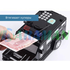 Детская копилка сейф машинка инкассатор с отпечатком пальца MA168 (1ящ.=30шт.)