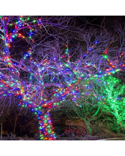 Уличная гирлянда 800 LED диодов 50 метров (мульти цвет,зеленый провод) 800lmulti (1ящ.=24шт.)