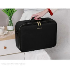 Дорожная косметичка с зеркалом и подсветкой Черная MA447black  (1ящ.=20шт.)