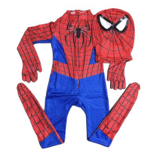 Человек Паук Костюм Мен Спайдер Spider Man Комбинезон + Балаклава (S – 100-110см)