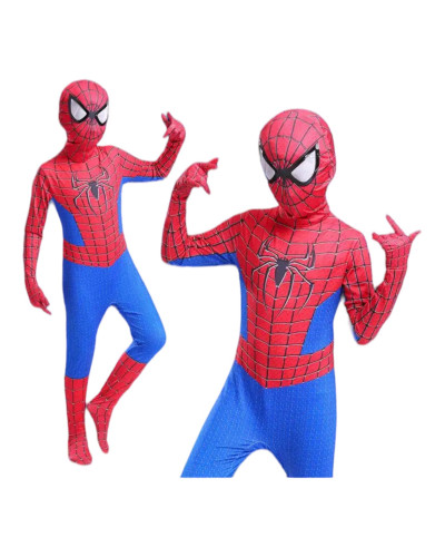 Человек Паук Костюм Мен Спайдер Spider Man Комбинезон + Балаклава (S – 100-110см)