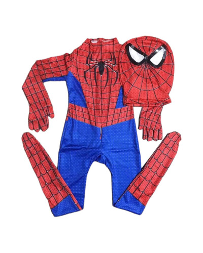 Комбинезон + Балаклава Человек Паук Костюм Спайдер Мэн Spider Man (L – 120-130см)