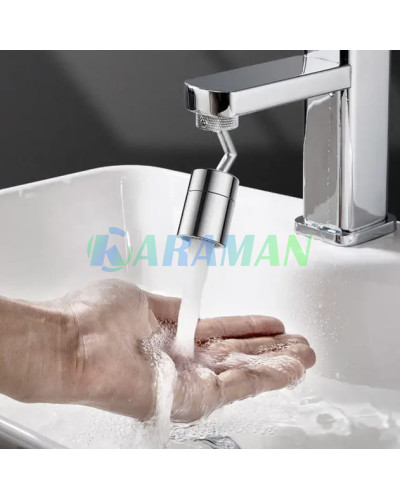 Аэратор на кран вращающийся SPLASH HEAD, поворотная головка на 720°, насадка  для крана с 2 режимами(1ящ.=500шт.)