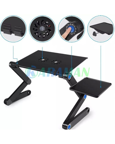 Стілець-трансформер для ноутбука Laptop Table T8 з портативним вентилятором (1ящ.=10шт.)