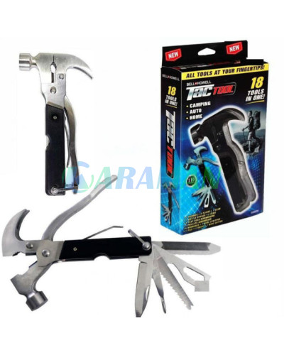 Багатофункціональний набір мультитул (Молоток, Складний ніж) Multi Hammer Tool 18 1