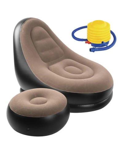 Диван надувний / надувне крісло з пуфом Air Sofa + Насос (1ящ.=12шт.)
